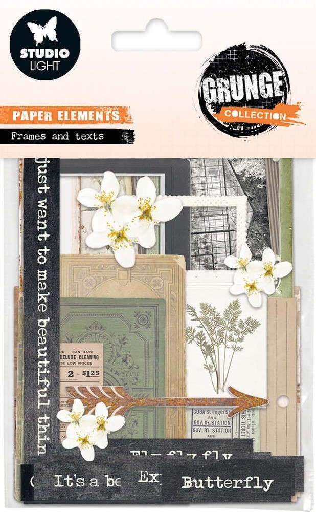 Studio Light Grunge Paper Elements – Nr10 Frames & Texts, SLGRPE10