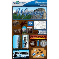 Jet Setters Dimensional Stickers Wyoming