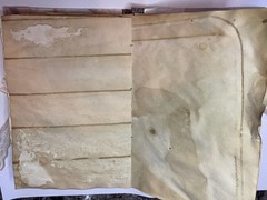 9 X 6 Handmade journal W/ Coffee dyed Paper. Hard cover
