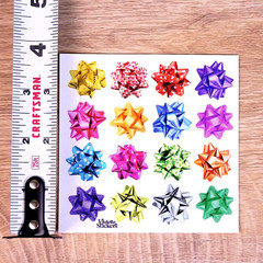Violette Stickers – Present Bows – 1 Gift Wrapping Sticker Sheet – Stationery