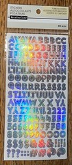 RECOLLECTIONS Iridescent Alphabet Alpha Letters Number 2 Sheets Different Colors