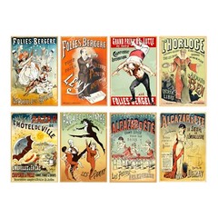 French Advertising Poster Stickers, Altered Arts, 3.75″ Tall Each, REPRODUCTIONS
