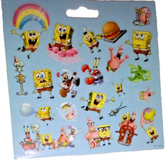 Spongebob Squarepants Sticker Sheet Viacom Sandylion Nickelodeon Scrapbooking