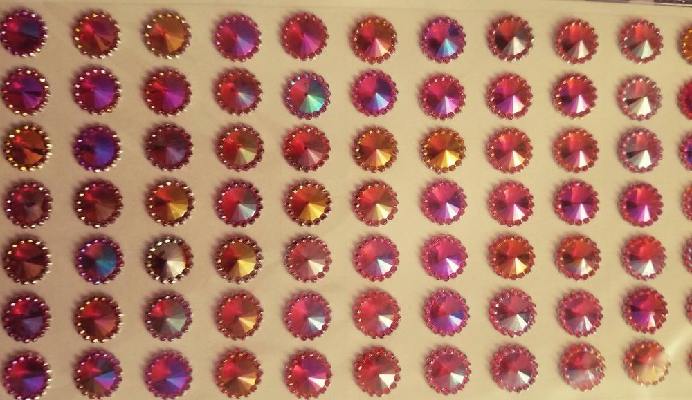 CraftbuddyUS CB111 – 112 pcs x 10mm Aurora Borealis Beaded Gems, Color – Red
