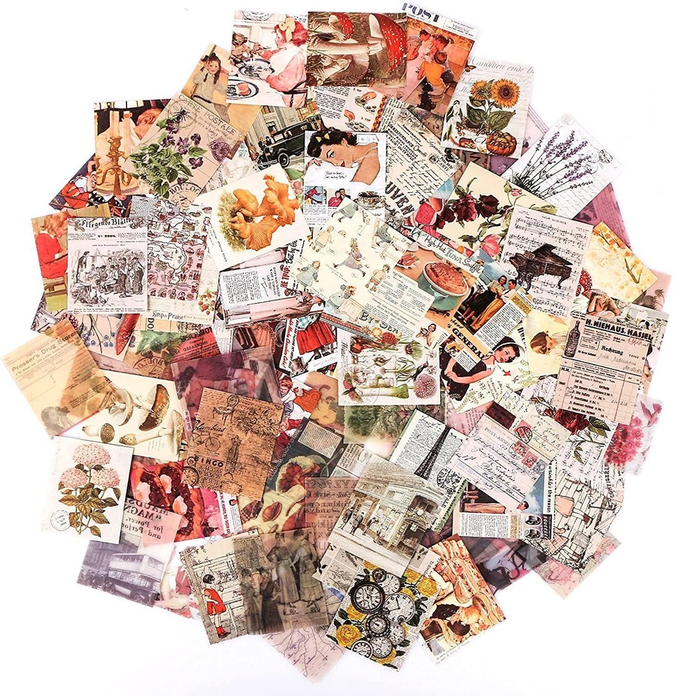 400pcs Junk Journal Vintage Diy Material Paper Journaling Supplies Scrapbooking