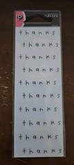 Pebbles Inc. Duplicate Rub-Ons ~ Black ~ thanks ~ Scrapbooking Crafts