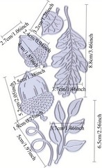 Falling autumn fall acorn leaves metal craft stencil die cut cutting dies