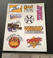 Vintage Stickers Hallmark Sticker Sheet Foil Mylar Razzle Dazzle VTG 80s