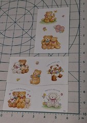 Vtg Teddy Bear Stickers Religious Christian Love One Another God’s Gift Rejoice