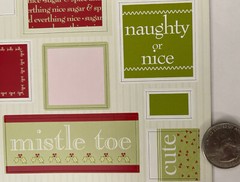 JOLLY & BRIGHT WORD Card Stock Sticker(45pc)Heidi Grace•Christmas •Mistletoe•Joy
