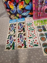 Sandylion Mrs. Grossman’s Bug Flower Sticker Sheet Folder Pencil Box Eraser Lot