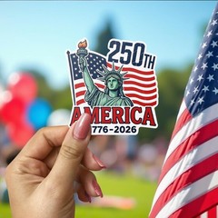 HANDICHI Design 5 Pack 2 Inch 250th Anniversary America Stickers 1776–2026, P…