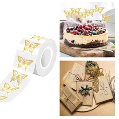 Golden Butterfly Sticker For Glass Plastic Metal Surfaces Students Teachers Use
