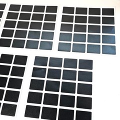 Black Rectangle Stickers 2×1.25 Matte Chalkboard Style Labels Sheet Set 5 Craft