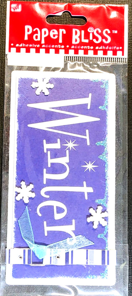 Fresh Winter Snowflakes Glitter Accents Paper Bliss Sticker 2006 NOS