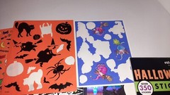 Lot Vintage Hallmark AGC Halloween Stickers Hologram Flocked Google Eyes 80s 90s