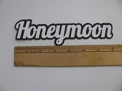 HONEYMOON Die Cut Paper Piece 1 Piece HANDMADE