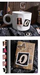 Letter Stickers 52 Pcs A-z Vintage Mini Boxed Adhesive Diy Sticker Gift Sealing