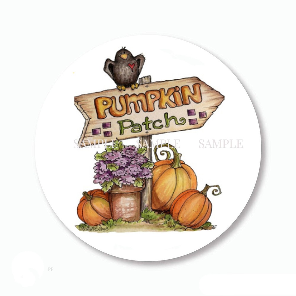Fall Autumn Pumpkin Patch Crow Scrapbook Stickers Envelope Seals Favors Labels