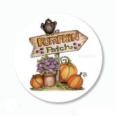 Fall Autumn Pumpkin Patch Crow Scrapbook Stickers Envelope Seals Favors Labels