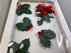Little B 3D Christmas Holly Berries Stickers 2014 Craft Holiday Card Making