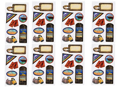 Frances Meyer Vintage style TRAVEL Vacation Luggage Passport Stickers 8 sheets