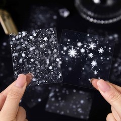 Alideco 120pcs Scrapbook Stickers Vintage Winter Snow Scene Snowflakes Scrapb…