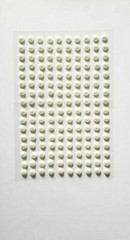 CraftbuddyUS 160pcs 5mm Individual CREAM PEARL Self Adhesive Rhinestone Gems