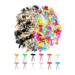 400Pcs Paper Fasteners Round Handmade for Scrapbook DIY Projects Arts Crafts