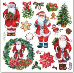 Violette Stickers Pine Wreath Santa Xmas Stickers Craft Planner Supply Scrapbook