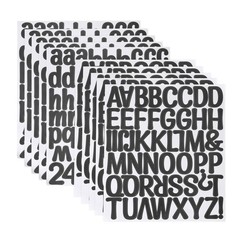 595 Pieces Vinyl Letter Stickers, 10 Sheets 2 Inch Black Self-Adhesive Cute
