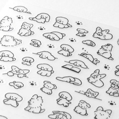 Sticker sticker for MIDORI Planner dog pattern S + M 2 types set 82689006