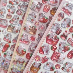4Pcs Waterproof Silicone Stickers for Phone Case Decorative Accessories