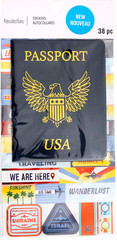 Passport Travel Airplane Fly World Explore Adventure Recollections Sticker Pack