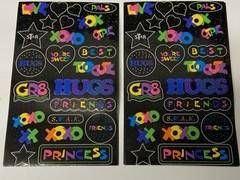Mrs Grossman’s Glitter GAB Girly XOXO Princess Scrapbook Stickers 2 Sheets 6.5×4