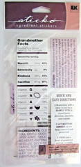 Sticko EK Success Ingredient Stickers THEME: GRANDMOTHER # SPNU11