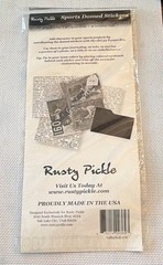 Rusty Pickle Sports Domed Stickers Volleyball Words Black White 476