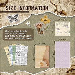 450 PCS Vintage Scrapbook Supplies Junk Journal Supplies, Scrapbook Supplies