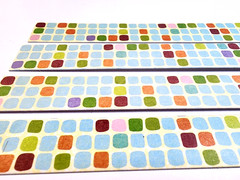 K&Company Swimming Pool Mosaic Tile Border Stickers 4pc Summer Scrapbook Journal