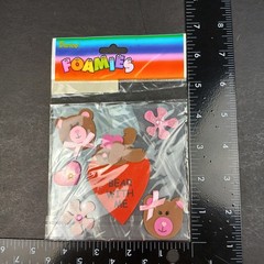 Foamies Bear with Me Valentine’s Day Stickers by Darico Cute Love Dimensional