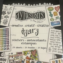 Ranger Dylusions Creative Dyary Stickers Collections 1 & 2 48 sheets NEW
