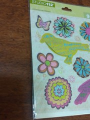 Studio 112 Chipboard BIRDS FLORAL Sticker Scrapbooking Embellishment Card Making