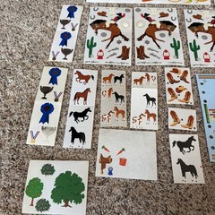 VINTAGE Mrs. Grossman’s Stickopotamus Southwest Horse Desert Cowboy Sticker lot