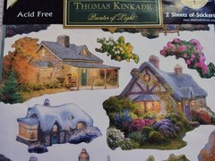 Thomas Kinkade Scrapbook Stickers ‘Painter of Light’ Series, 2 Sheets ~ New!