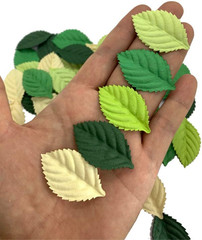 Handmade 100 Pcs Mixed Leaves 45X29Mm Mulberry Paper Leaves Scrapbooking Wedding