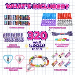 320pcs DIY Jewelry Sticker Making Kit, Cute Stickers Toy Bracelet Set for Gir…