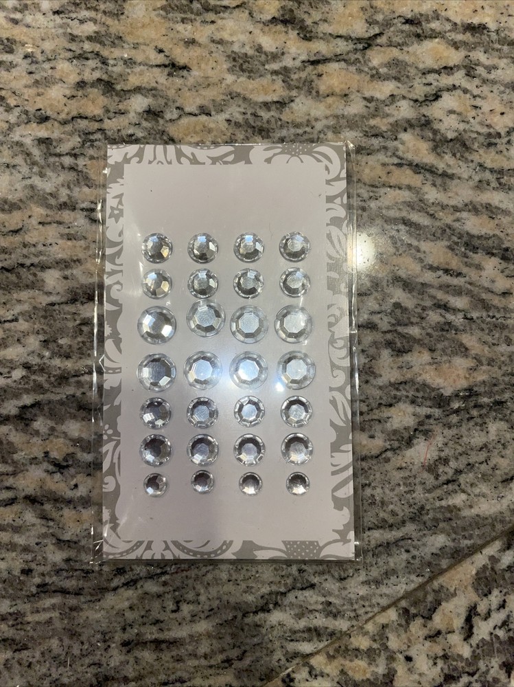 Michael’s RHINESTONES 2X3-1/2″ 3D Stickers bling clear