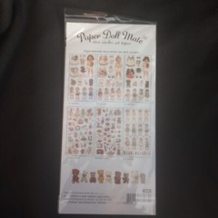 NEW! AFROCAT PAPER DOLL MATE DECO STICKER SET 6 PCS. BOY GIRL DOLL STICKERS