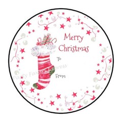 TO FROM GIFT TAG CHRISTMAS STOCKING ENVELOPE SEALS LABELS STICKERS PARTY FAVORS