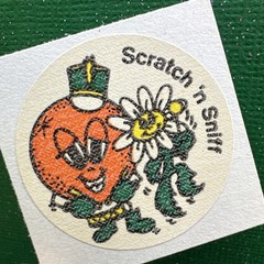 3M Murple Character Single Citrus Orange vintage 80s scratch & sniff sticker